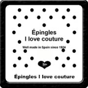 épingles I love couture negre